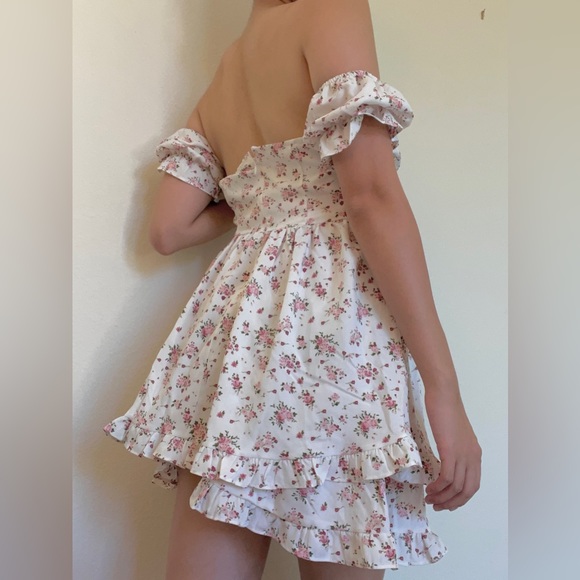 RUFFLE OFF THE SHOULDER FLORAL DRESS - Picture 2 of 4
